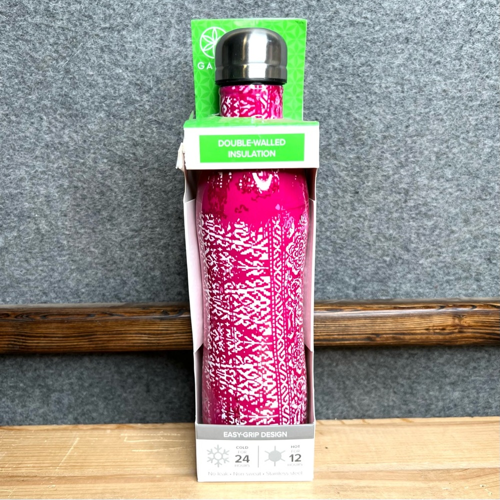 Gaiam 17oz Double Walled Insulated Stainless Steel Water Bottle